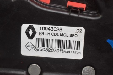 ZÁMEK DVEŘE LEVÝ ZADNÍ 825032679R RENAULT TALISMAN SEDAN 12-20