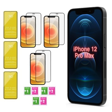 3x Szkło Hartowane do iPhone 12 PRO MAX Cały Ekran
