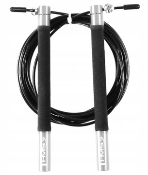 SZYBKA SKAKANKA TRENINGOWA Black/silver SK54 HMS