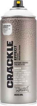MONTANA CRACKLE LAKIER PĘKAJĄCY FARBA SPRAY Z EFEKTEM SPĘKAŃ BIAŁY 400ML