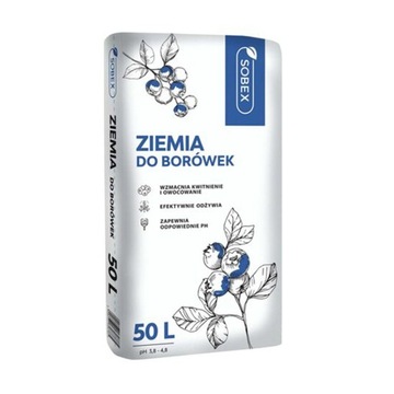ZIEMIA PODŁOŻE DO BORÓWEK KWAŚNOLUBNYCH KWAŚNA 50L