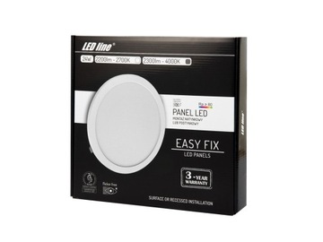 LED line Panel Easy Fix 24W 4000K 2300lm okrągły