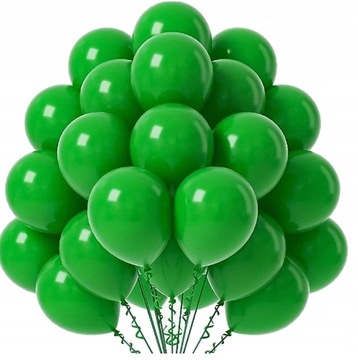 BALONY ZIELONE MATOWE 27CM ZESTAW XXL 50SZT