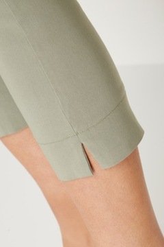 H&M khaki zielone cygaretki spodnie rybaczki M