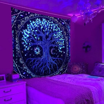 Настенное украшение UV IMAGE Люминесцентный гобелен REFLECTIVE 150x150см Солнце