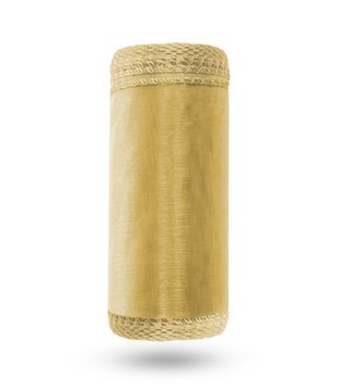 ORGANZA TIUL 12cm x 9m złota - OBSZYTA
