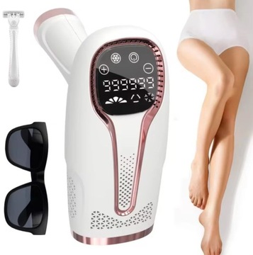DEPILATOR IPL DO WŁOSÓW CIAŁA BIKINI NÓG DEPILACJA ŚWIATŁEM BEZBOLESNY 2024