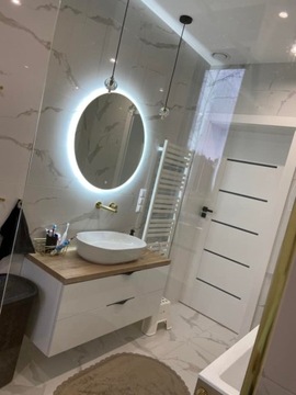 КРУГЛОЕ ЗЕРКАЛО Fi 80 см ВЫКЛЮЧАТЕЛЬ СО СВЕТОДИОДНОЙ ПОДСВЕТКОЙ