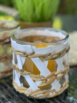 БАМБУКОВАЯ ПОДСВЕЧА ДЛЯ ЧАЙНОЙ КОМАНДЫ СТЕКЛО БАМБУК б