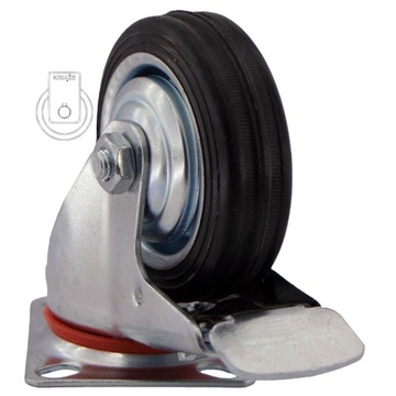 KOMPLET 4 SZT. KÓŁ fi 75 wózek regał 23STGU75