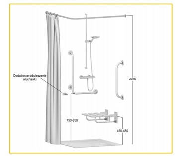 Подвешивание душевой штанги