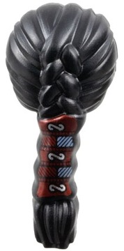 Lego Nowe Włosy długi czarny warkocz Black Minifigure Hair Female 3759pb01