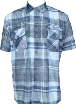 KOSZULA MĘSKA KRÓTKI RĘKAW W KRATĘ L A20