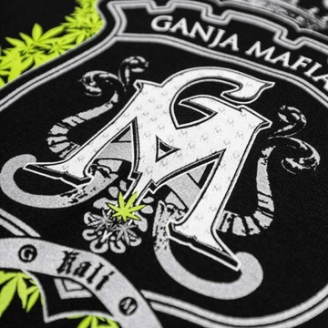 T-SHIRT GANJA MAFIA HERB CZARNY S