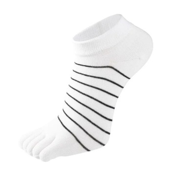 Cotton Five Finger Socks for Women Striped Br
