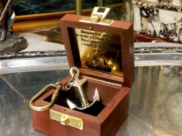 ПОДАРОК ​​ДЛЯ МОРЯКА РУЛЕВЫЙ БРЕЛОК С ЯКОРЕМ С ГРАВИРОВКОЙ