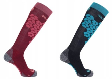 SN79 DAMSKIE SKARPETY NARCIARSKIE Z WEŁNĄ SALOMON SKI S/ACCESS 2PACK 39-41