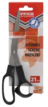 NOŻYCZKI BIUROWE OFFICE PRODUCTS 21CM CZARNE
