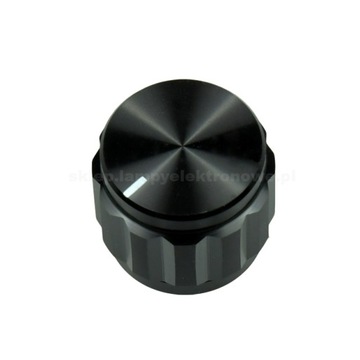 Gałka aluminiowa potencjometru czarna 22mm GAL-22-002B