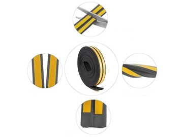 ПРОКЛАДКА САМОКЛЕЯЩАЯСЯ ЗВУКОЗВУЧНАЯ ДЛЯ ДВЕРЕЙ, ОКОН, 9мм*2мм*10м, тип I, ЧЕРНАЯ