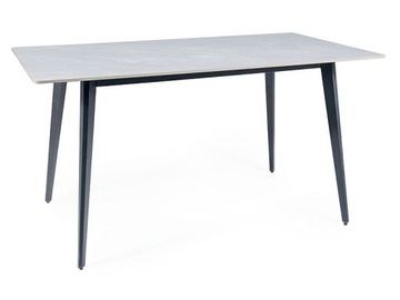 Stół IVY 140x80 szary/czarny ceramika efekt marmur