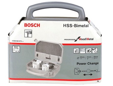 НАБОР КОРОНОЧНЫХ ПИЛОВ PROGRESSOR, 6 ПРЕДМЕТОВ 25–68 мм BOSCH сталь дерево ПВХ