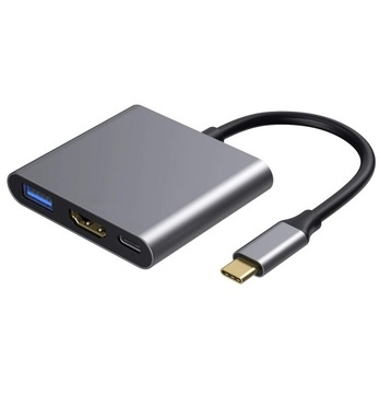 Адаптер 3-в-1 HUB USB-C HDMI 4K версии 2020 г.