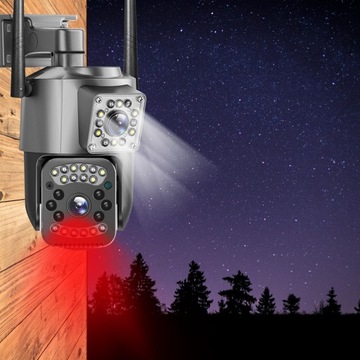 ДВОЙНАЯ НАРУЖНАЯ WIFI SMART IP-КАМЕРА QUADHD 4MPX ПРИЛОЖЕНИЕ ИК-ОБНАРУЖЕНИЯ