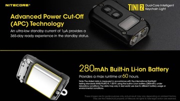 МОЩНАЯ NITECORE TINI 2 500люм USB-БРЕЛОК-ЛАМПА