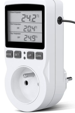 ЦИФРОВОЙ ТЕРМОСТАТ РЕГУЛЯТОР ТЕМПЕРАТУРЫ РОЗЕТКА 16А 250В