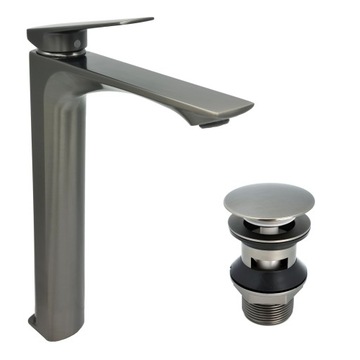 BATERIA UMYWALKOWA WYSOKA STOJĄCA OMEGA GUN GREY, GRAFIT HIT