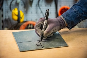 Маркер Sharpie, двусторонний, сборный, перманентный, с двумя наконечниками, черный