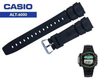 Oryginalny pasek CASIOALT-6000 ALT-6100 czarny gumowy teleskopy GRATIS 20mm