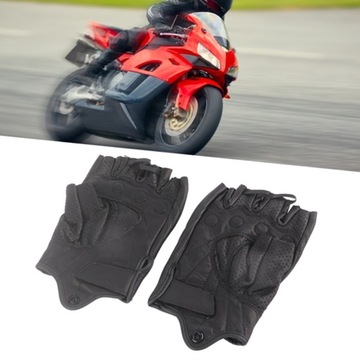 Мотоциклетные перчатки с полупальцами, Кожаные,