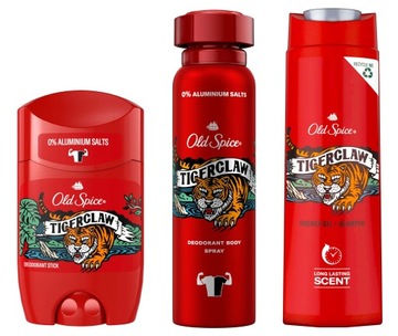 OLD SPICE TIGERCLAW ZESTAW SZTYFT+SPRAY+ŻEL400ml