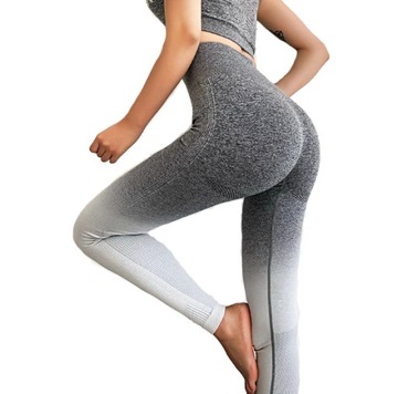 LEGGINSY LEGINSY OMBRE Z WYSOKIM STANEM DO ĆWICZEŃ
