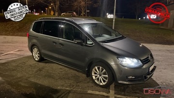 Volkswagen Sharan II Van Facelifting 2.0 TDI SCR 184KM 2017 Volkswagen Sharan 2.0tdi automat 184KM 4-Motion High-Line 7 os. Full serwi