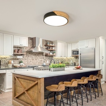 ПОТОЛОЧНЫЙ СВЕТИЛЬНИК ЧЕРНЫЙ КРУГЛЫЙ СОВРЕМЕННЫЙ 30ВТ 4000К ДЛЯ СПАЛЬНИ