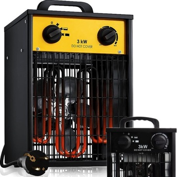 NAGRZEWNICA ELEKTRYCZNA DMUCHAWA DARELKA GRZEJNIK TERMOSTAT MOCNA 3KW