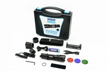 Latarka XTAR TZ28 1500 + ładowarka + filtry