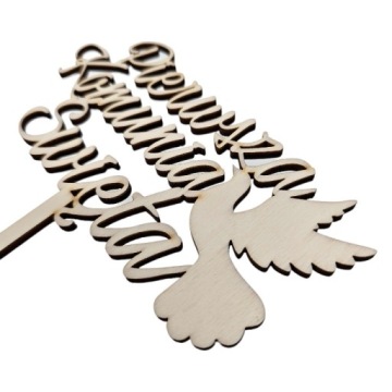 Деревянный топпер для причастия, украшение торта, Первое Святое Причастие, дерево