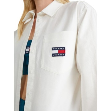 TOMMY HILFIGER KOSZULA DAMSKA TJW BADGE BIAŁA r.M