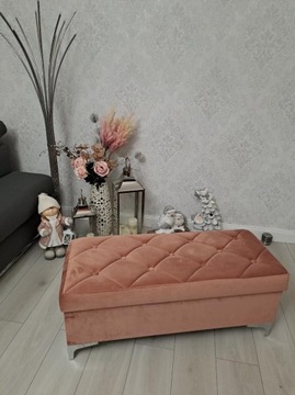 ПОДНОГКА ДЛЯ ХРАНЕНИЯ POOO - СТЕГАНАЯ 80x30см СЕРАЯ