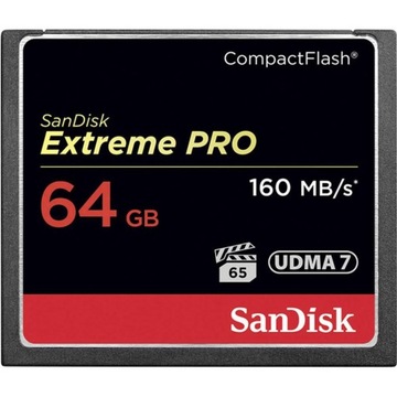 Karta pamięci CF SanDisk 64GB, 160 MB/s / 150 MB/s