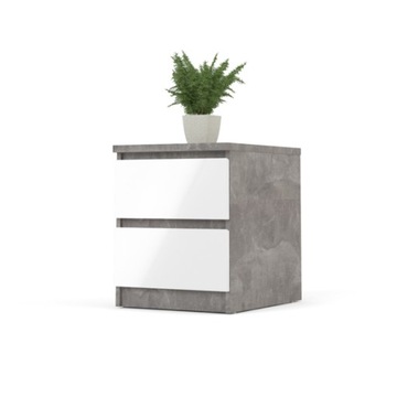 Szafka nocna Naia 2S 40 x 50 cm czarny mat