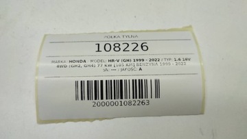 POLIČKA KUFRU ZADNÍ HONDA HR-V I