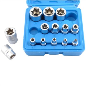 ZESTAW NASADEK TORX WEWNETRZNY E4 E24 14SZT TORXY