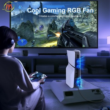 Вентилятор охлаждения RGB для PS5 Slim Disc Edition и цифровых консолей