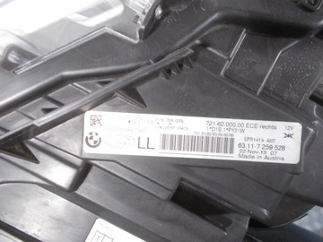 BMW 3 F30 F31 11-15 7259528 BI XENON NATÁČECÍ ORIGINÁLNÍ EVROPA PĚKNÝ