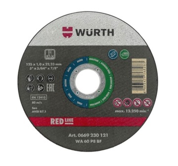 Tarcza do cięcia stali Wurth 0669230121 125x22,2mm